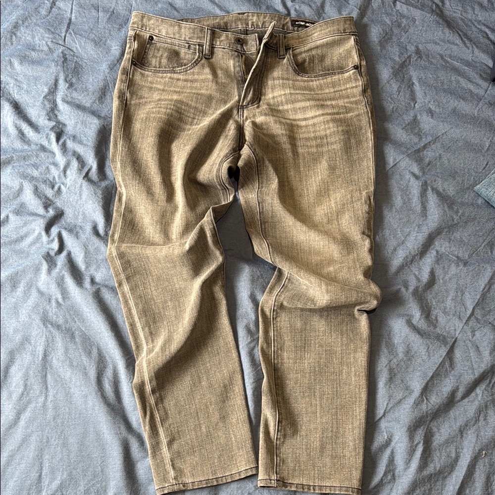 Bonobos Men’s 4-Way Stretch Premium Jeans Grey Size 32 x 30 Slim Taper